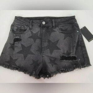 NWT Material Girl Star Denim Star Shorts